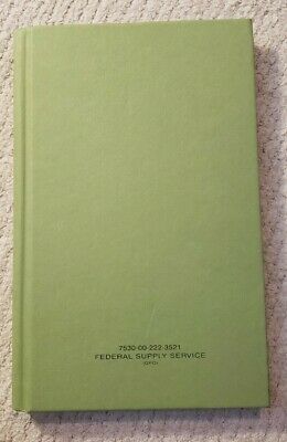 8 x 10.5 in. Military Log Book Record Memorandum - Green