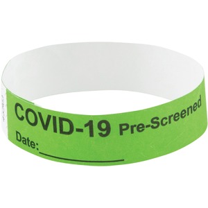 Picture of Advantus AVT76093 Prescreened Tyvek Wristbands&#44; Green - Case of 5 - Pack of 500