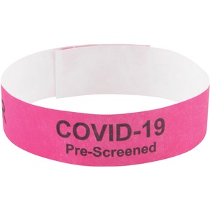 Picture of Advantus AVT76095 Prescreened Tyvek Wristbands&#44; Pink - Pack of 500