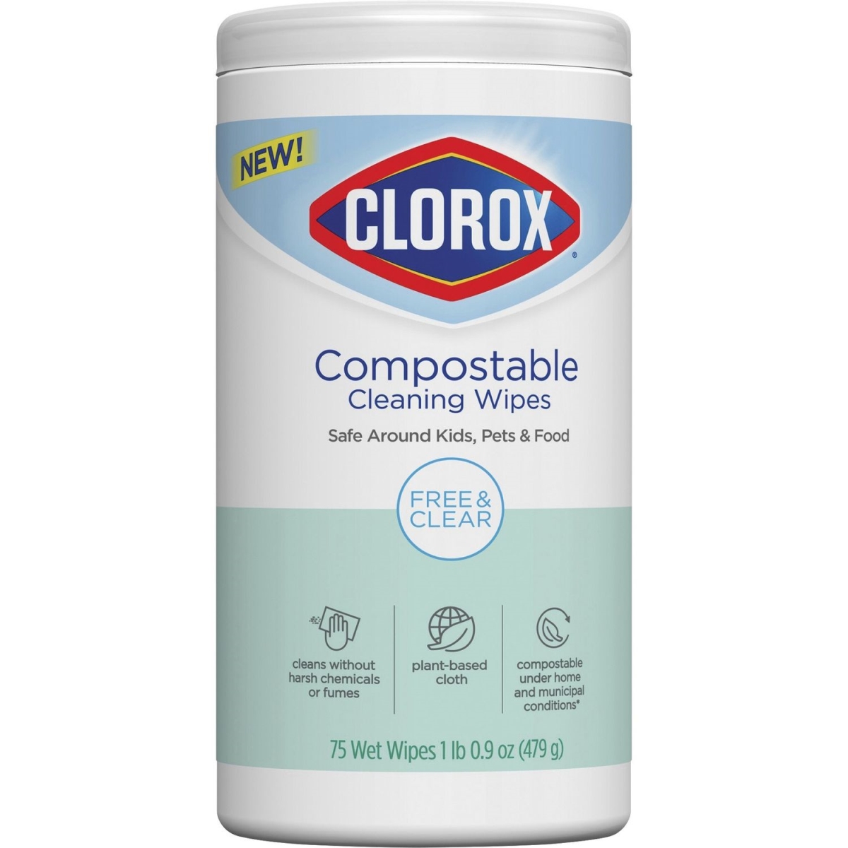 CLO32486CT Compostable Cleaning Wipes - Pack of 75