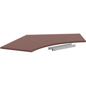 Picture of Lorell LLR16248 47.25 in. Relevance Series 120 Curve Panel Top - Mahogany