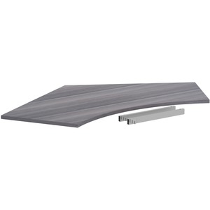 Picture of Lorell LLR16249 47.25 in. Relevance Series 120 Curve Panel Top - Weathered Charcoal