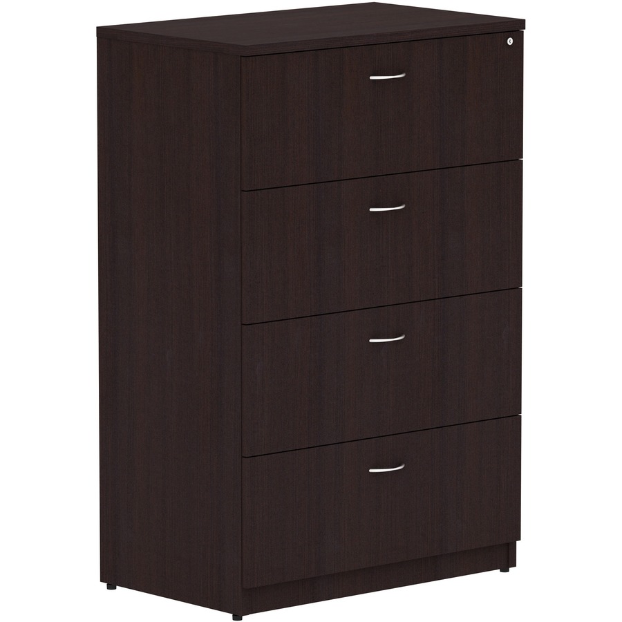 4 Drawer Locking Lateral File, Espresso