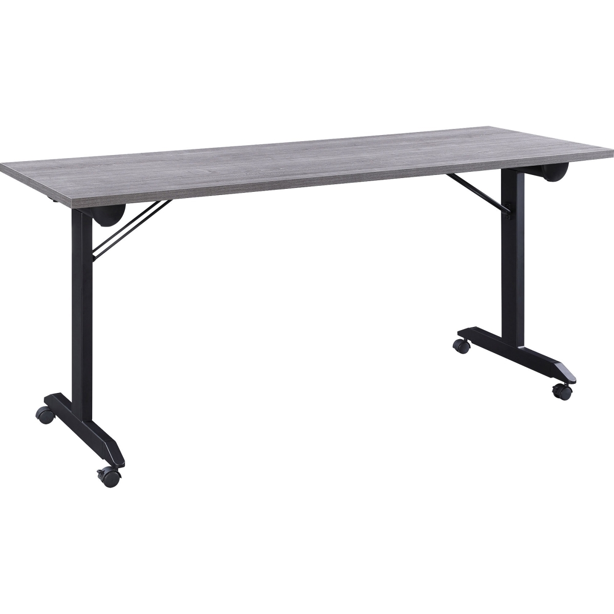 Picture of Lorell LLR60736 63 x 23 in. Mobile Folding Training Table - Weathered Charcoal