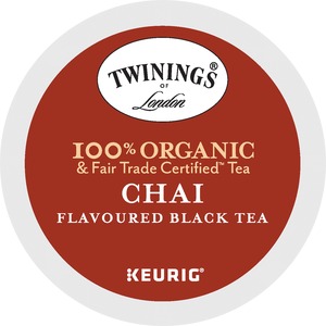 Picture of Twinings TWG09954 100 Percent Organic & Fair Trade Certified Tea Chai Flavoured Black Tea K-Cup - Pack of 24