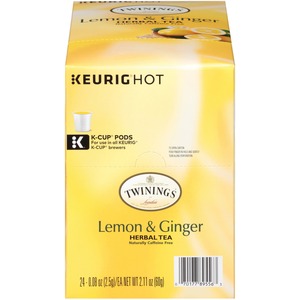 Picture of Twinings TWG11019 Lemon & Ginger Herbal Tea K-Cup - Pack of 24