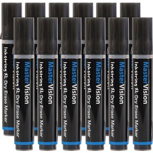 Inkstring XL Dry Erase Markers, Black - Pack of 12