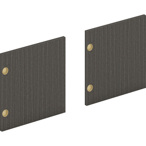 60 in. Mod Laminate Doors, Slate Teak - Set of 2