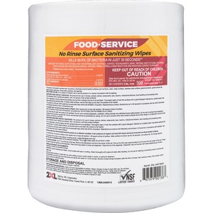 Picture of 2XL TXL446 6 x 8 in. Rinse Foodservice Sanitizing Wipes&#44; White