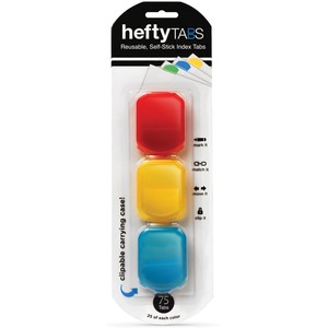 1.75 x 1.25 in. Clip Dispenser Index Tabs, Assorted Color - Pack of 75