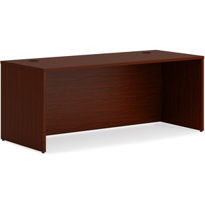 72 in. Rectangle Shell Desk, Mahogany
