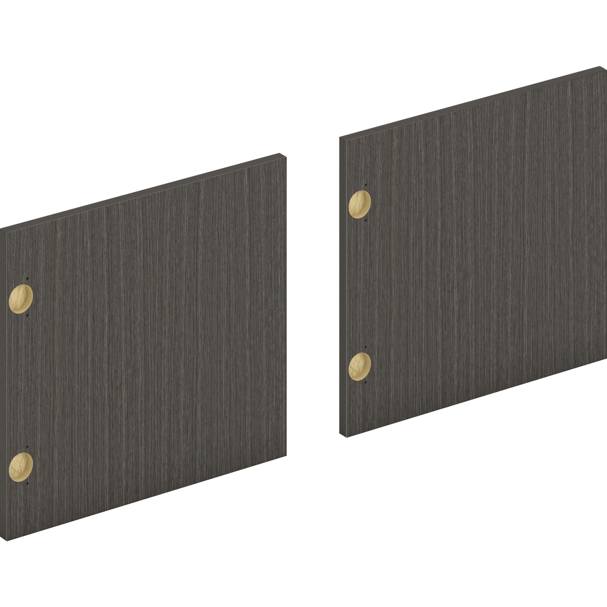 66 in. Mod Laminate Doors, Slate Teak - Set of 2