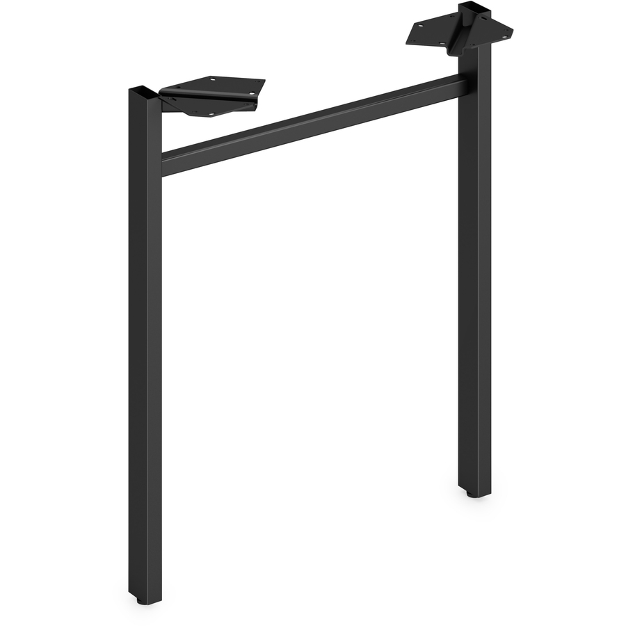 24 in. Mod Worksurface U-Leg Support, Black