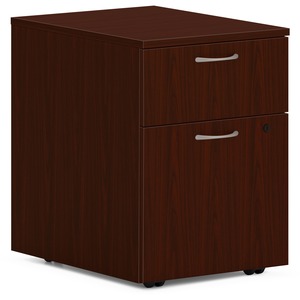 15 in. 2 x Box & File Mod Pedestal Mobile Pedestal Drawer - Steel Ball Bearing, Mahogany