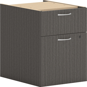 PLPHBFLS1 15 in. 2 x Box & File Mod Desk Component Pedestal Hanging Drawer - Steel Ball Bearing, Teak