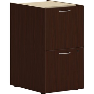 15 in. 2 x File & File Mod Pedestal Support Collection Component Drawer - Steel Ball Bearing, Mahogany Laminate