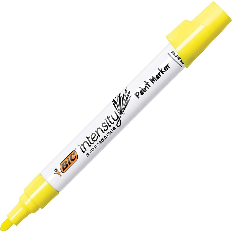 Picture of BIC BICPMPRT11-YEL Intensity Paint Bullet Marker Point Style&#44; Yellow - Pack of 12