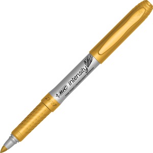 Picture of BIC BICGMPM11-GLD Intensity Metallic Markers - Chisel Marker Point Style&#44; Metallic Gold - Pack of 12