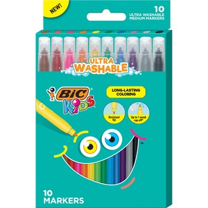 Picture of BIC BICBKCM10AST Medium Point Coloring Markers&#44; Assorted Color - Pack of 10