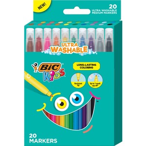 Picture of BIC BICBKCM20AST Medium Point Coloring Markers&#44; Assorted Color - Pack of 20