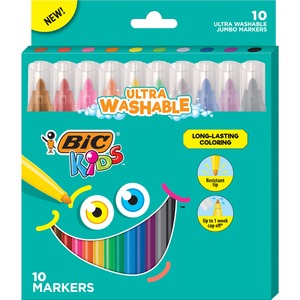 Picture of BIC BICBKCMJ10AST Jumbo Coloring Markers&#44; Assorted Color - Pack of 10