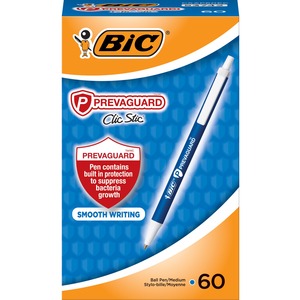 Picture of BIC BICCSAP60ECBE Preva Guard Clic Stic Antimicrobial Pen&#44; Blue - Pack of 60
