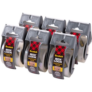 Scotch  22.20 yard Box Lock Dispenser Packaging Tape with Dispenser - Pack of 6