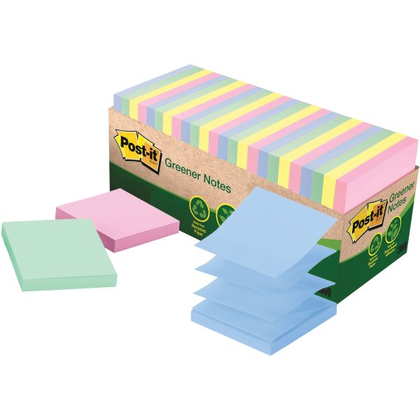 MMMR330RP18CP CP Helsinki Pop-Up Greener Adhesive Note, Assorted - Pack of 1800