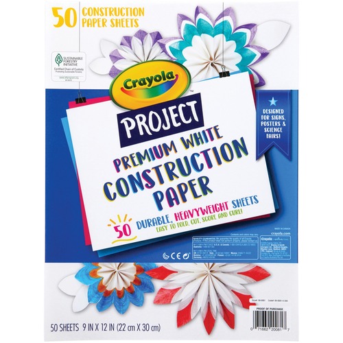Picture of Crayola CYO99-0081 Premium Construction Paper - Pack of 50