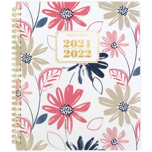Picture of Acco Brands AAG1535F805A 7 x 9 in. Week & Month Glance Badge Floral Academic Planner&#44; Gold