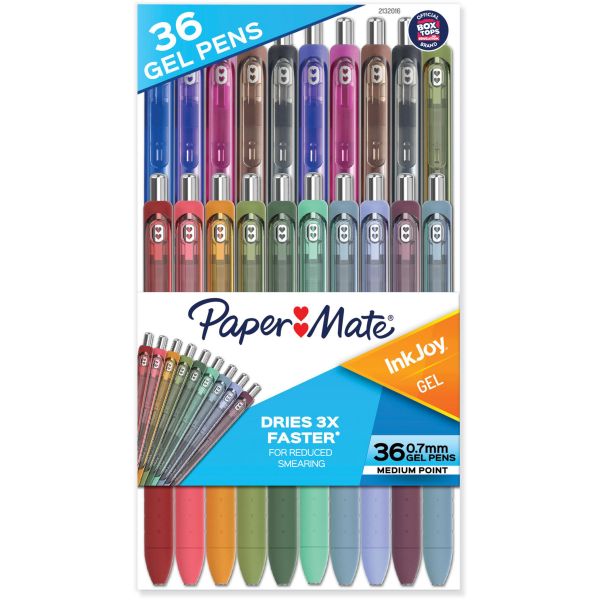 0.7 mm InkJoy Gel Pens, Assorted Color - Pack of 36