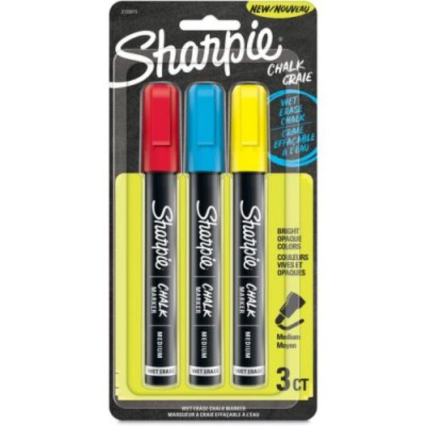 Sharpie SAN2103015 Wet Erase Chalk Markers - Pack of 3