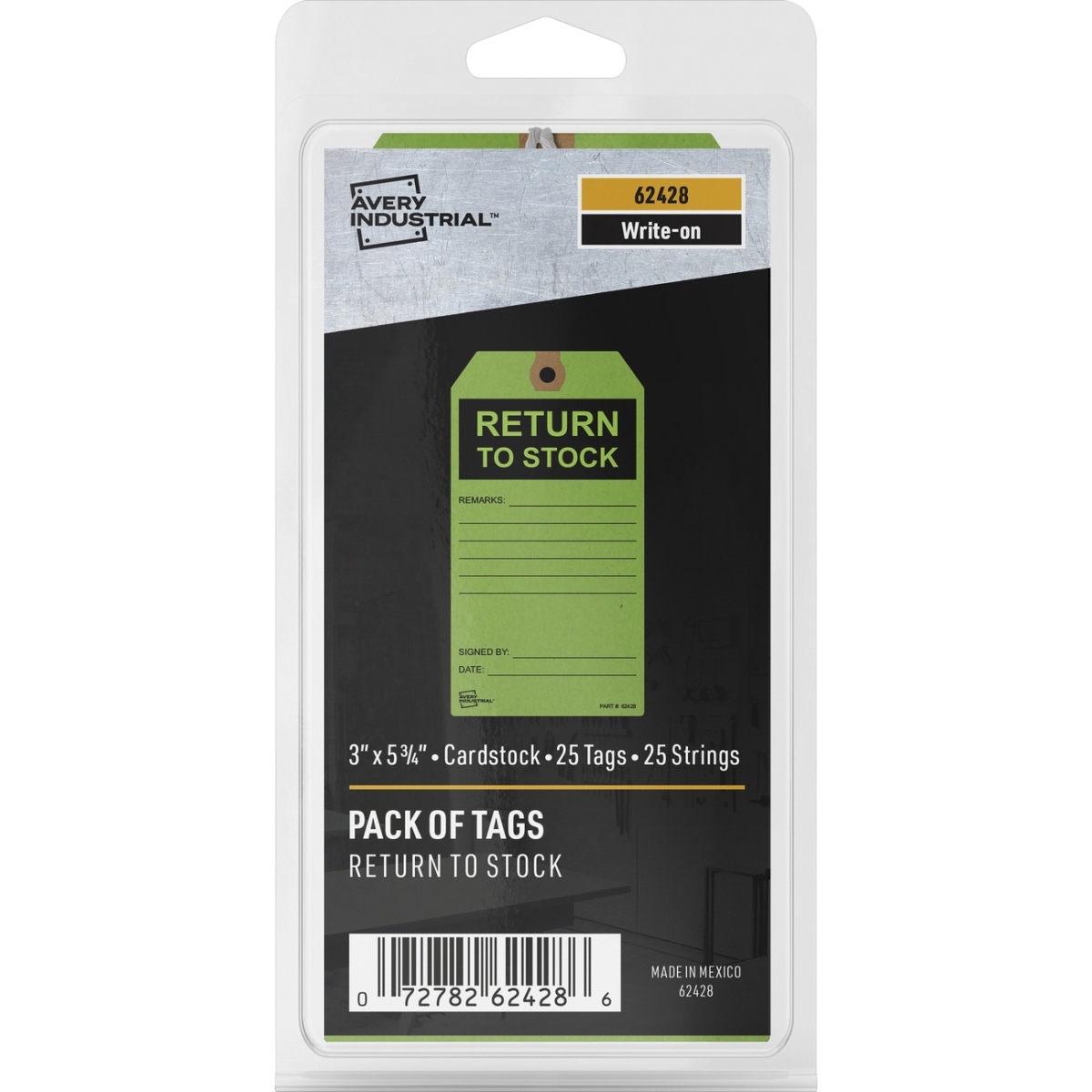 AVE62404 UltraDuty Hazard Warning Tag Kit, White