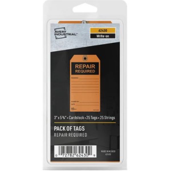 Picture of Avery AVE62430 Preprinted Required Repair Tags&#44; Orange