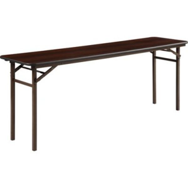 Picture of Lorell LLR60727 72 x 18 in. Mahogany Folding Banquet Table