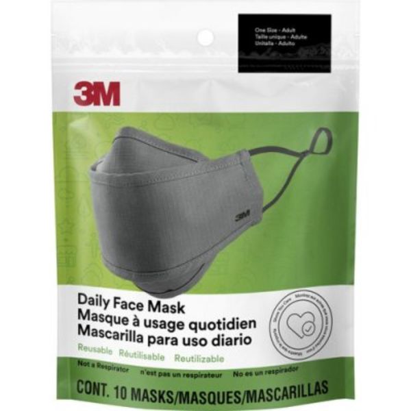 Picture of 3M MMMRFM10010 Daily Face Masks, Gray