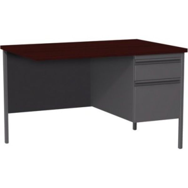 24 x 42 in. Fortress Series Right-Pedestal Return, Laminated & Mahogany