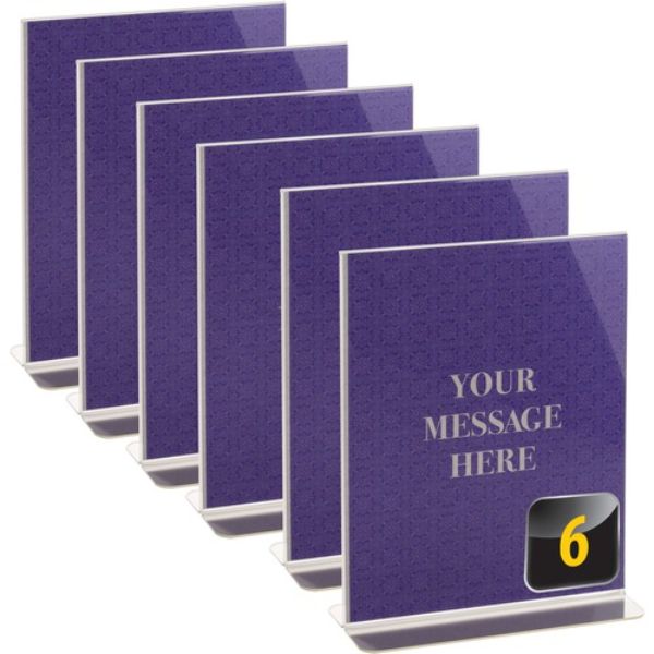 23063 8.5 x 11 in. Vertical Sign Holder, Pack of 6