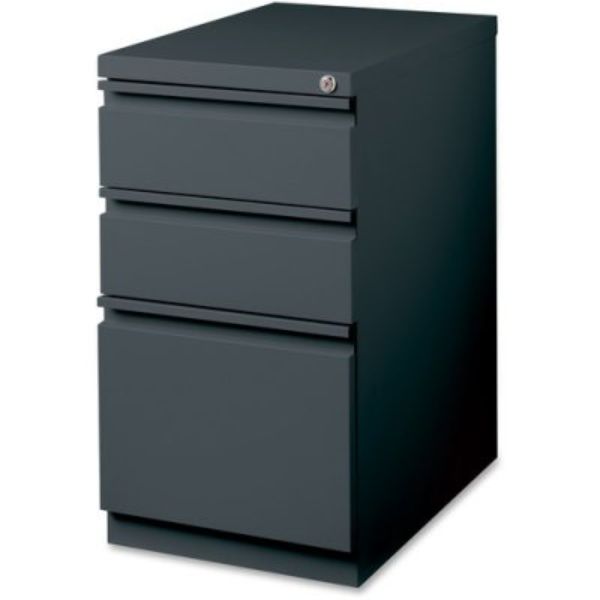 LLR66909 20 in. BBF Mobile Pedestal File, Charcoal - 3-Drawer