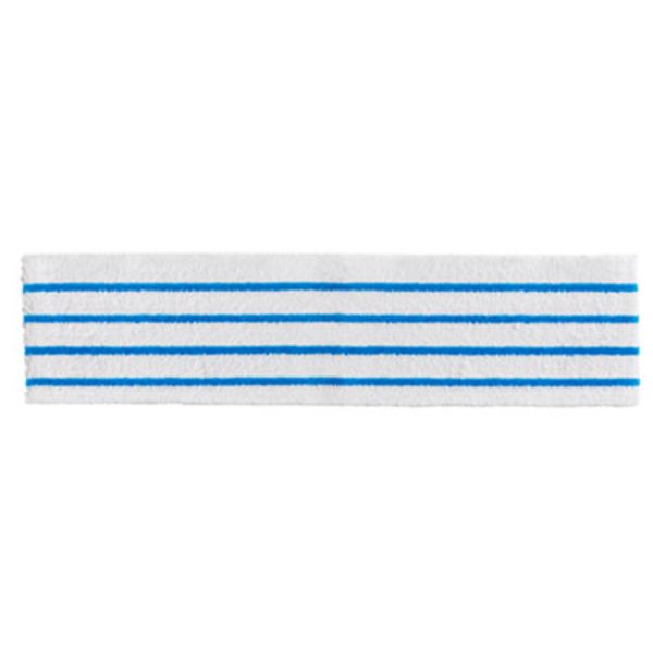 18 x 4.75 Commercial Hygen Stripes Disposable Microfiber Cleaning Cloths, White & Blue - Pack of 50