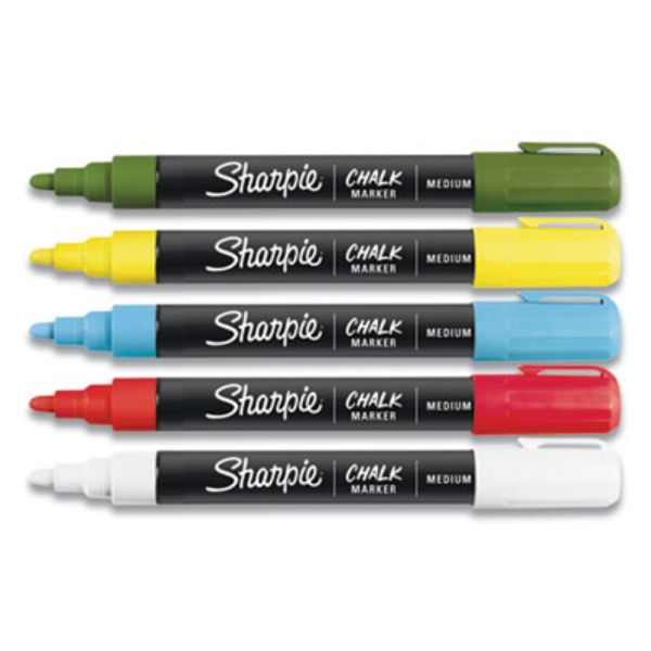 Sharpie SAN2103011 Wet Erase Chalk Markers, Multi Color