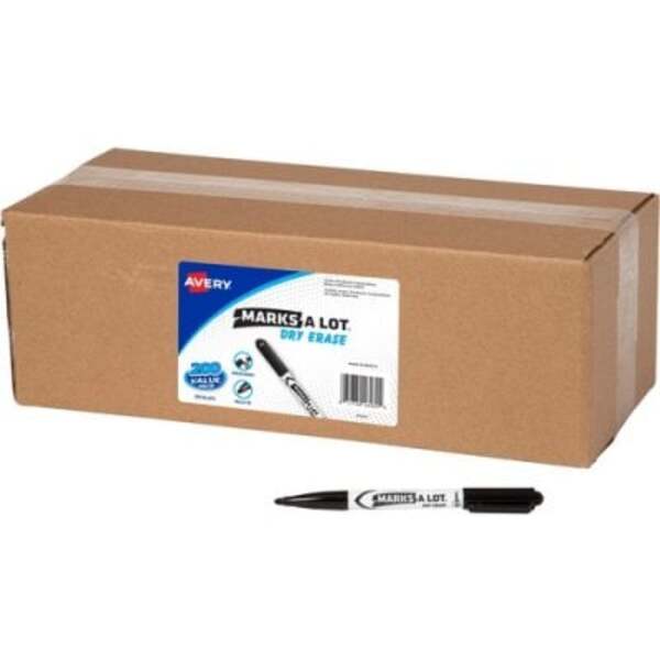 Picture of Avery AVE24595 Pen Style A Lot Value Pack Dry Erase Markers&#44; Black - Pack of 200