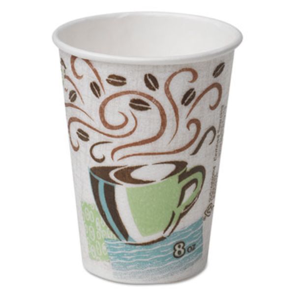 Picture of Dixie DXE5338CDWR 8 oz PerfecTouch Hot Cups - Coffee Dreams & Individually Wrapped&#44; Multi Color - 50 Per Bag - 20 Per Count