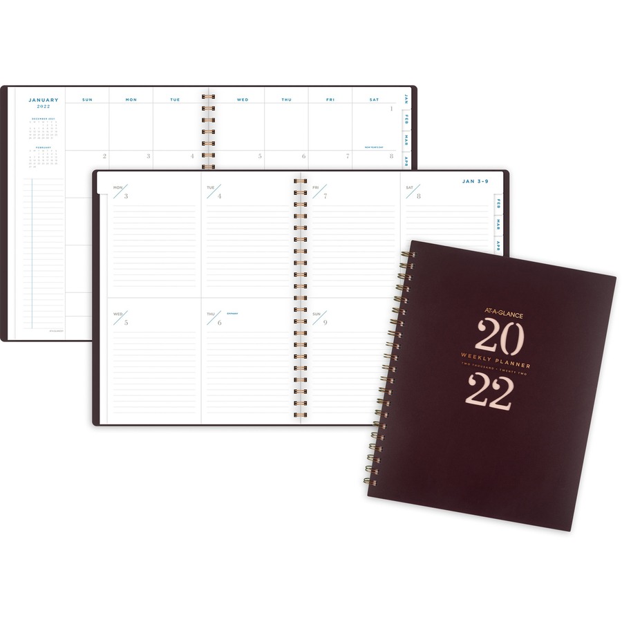 Picture of ACCO AAGYP905L50 9 x 11 in. Signature Weekly Monthly Planner&#44; Maroon