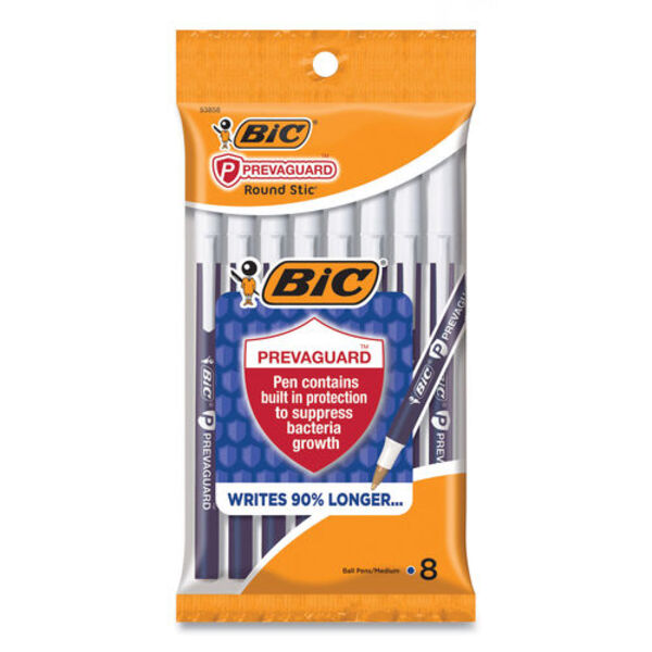 Picture of BIC BICGSAMP81BE PrevaGuard Antmicrobial Ballpoint Pen&#44; Blue - Pack of 8