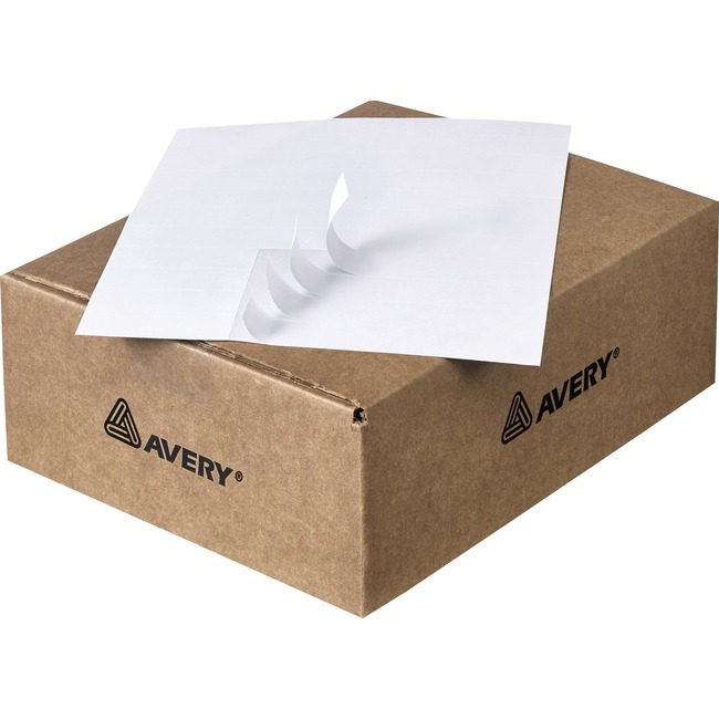 Permanent Adhesive Rectangle Paper Sheets Label, Matte White