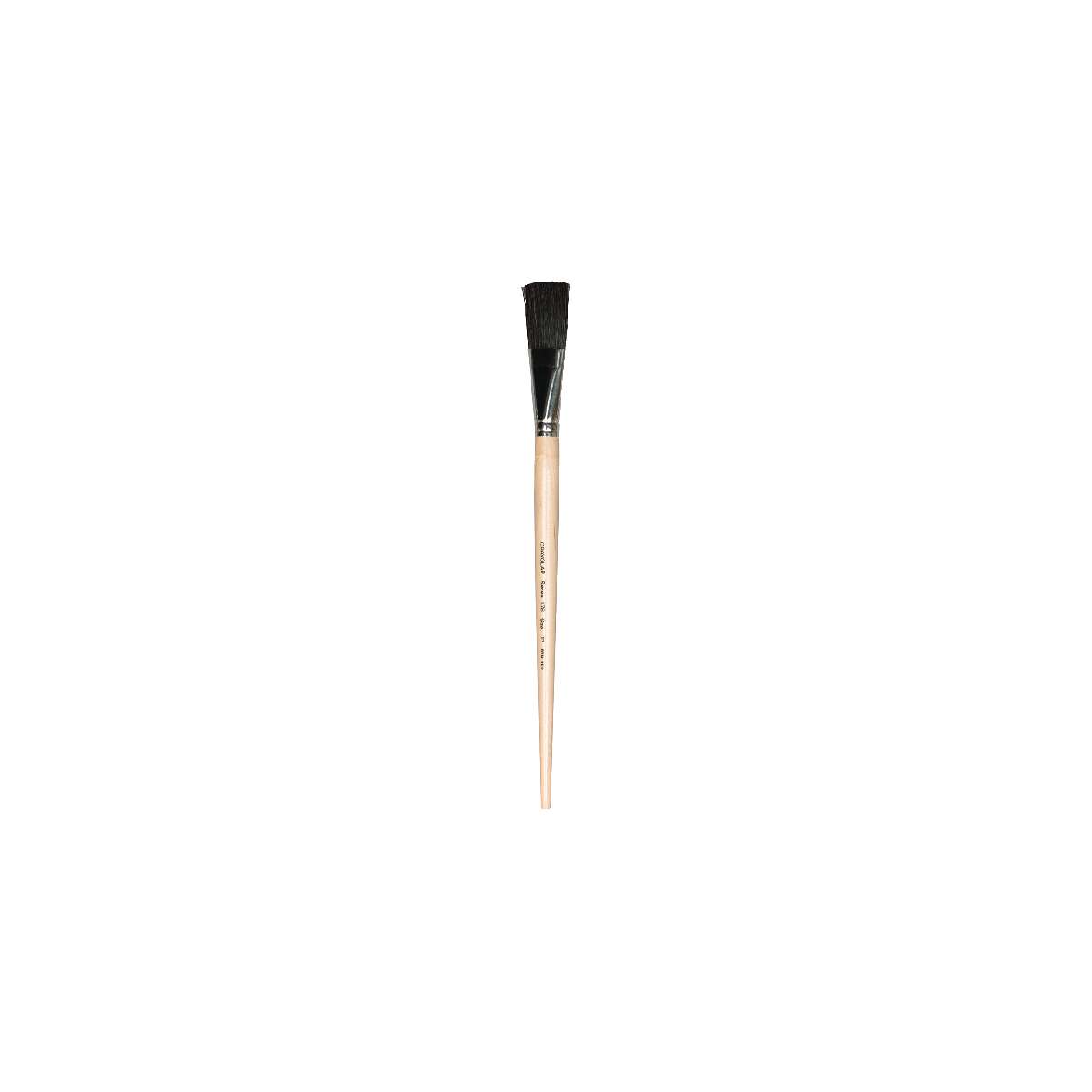 Crayola  1 in. Width Flat Bristle Easel Brush, Black - Pack of 144