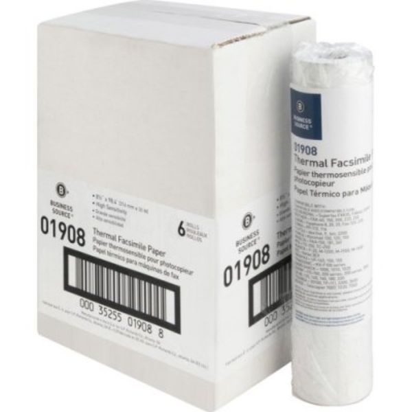 BSN01908 8.5 x 98 in. Thermal Paper, White - Pack of 6