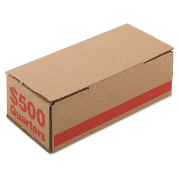 Iconex  Corrugated Cardboard Coin Storage with Denomination Printed On Side, Orange