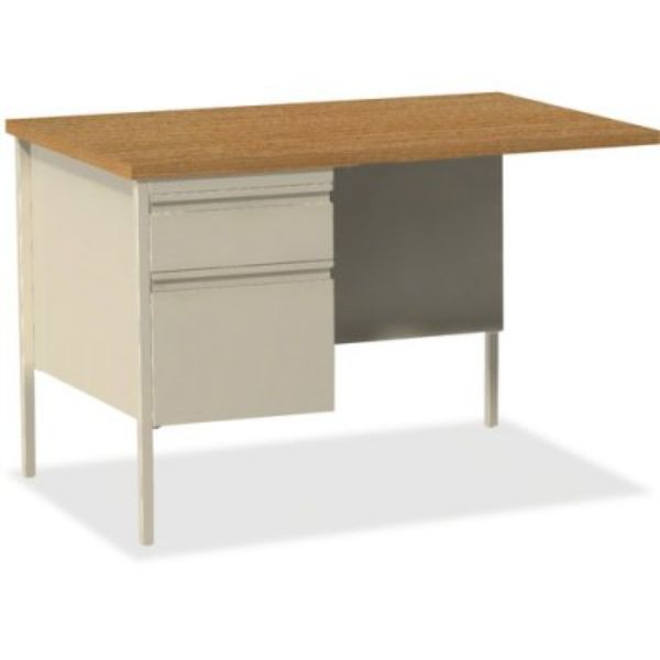 24 x 42 in. Fortress Series Left-Pedestal Return, Oak, Oak Laminate & Putty